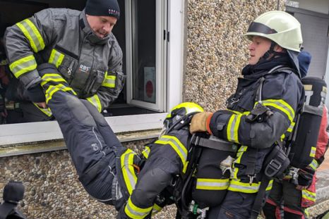 Rettung aus Fenster