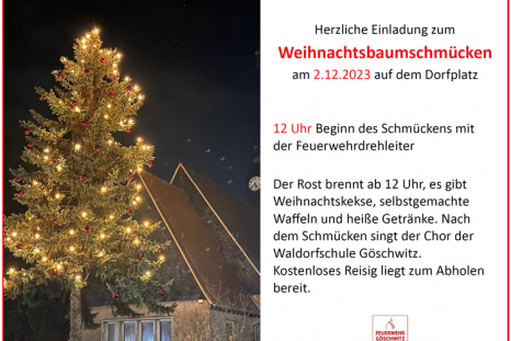 Flyer Weihnachtsbaumschmücken